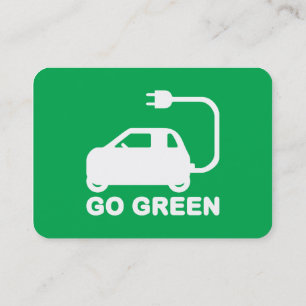 Go Green ~ Drive Electric Cars Business Card