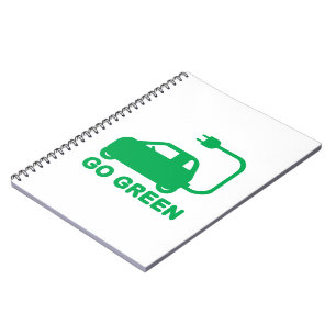 Go Green ~ Drive Electric Cars Notebook