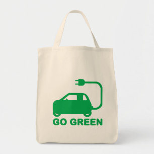 Go Green ~ Drive Electric Cars Tote Bag