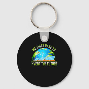 Go Green Earth Day Renewable Energy Sun Solar Wi T Key Ring