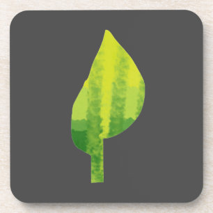 Go green eco nature leaf design coaster