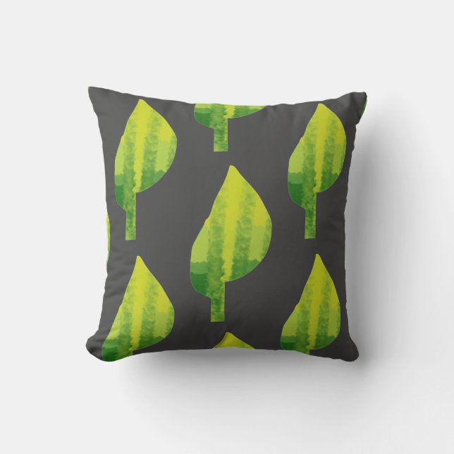 Go green eco nature leaf design cushion (Front)