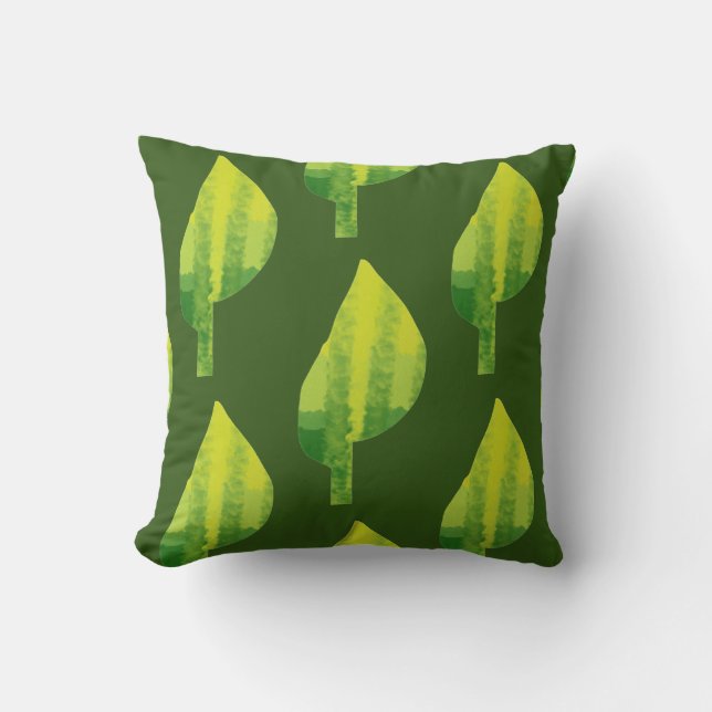 Go green eco nature leaf design cushion (Front)