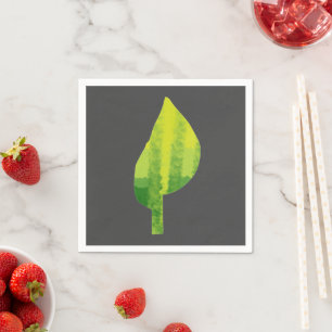Go green eco nature leaf design napkin