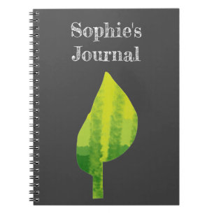 Go green eco nature leaf design notebook