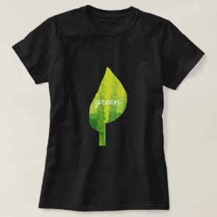 Go green eco nature leaf design T-Shirt