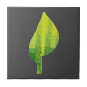 Go green eco nature leaf design tile