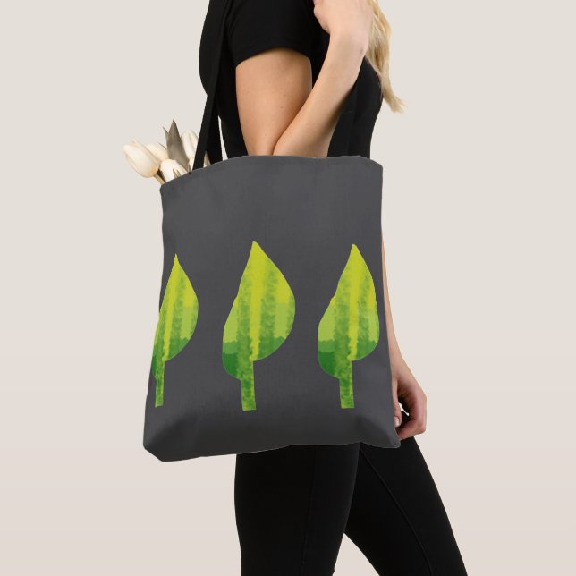 Go green eco nature leaf design tote bag (Close Up)