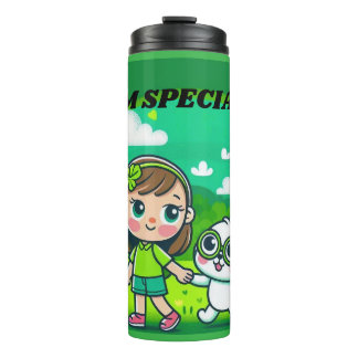 Go Green For Celebral Palsy Awareness Thermal Tumbler