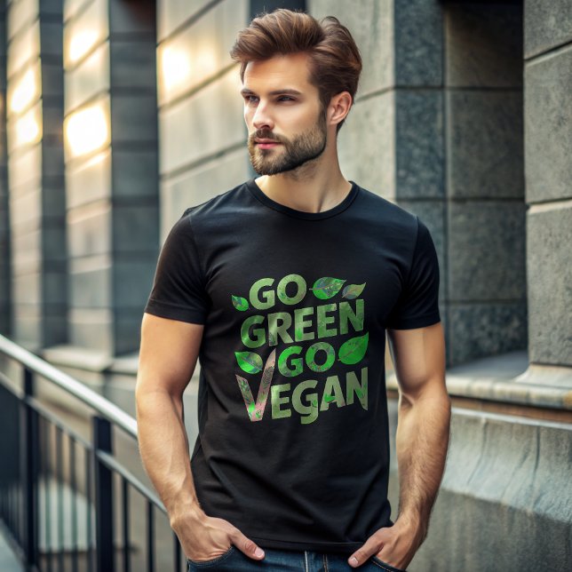  Go Green Go Vegan  T-Shirt (Creator Uploaded)