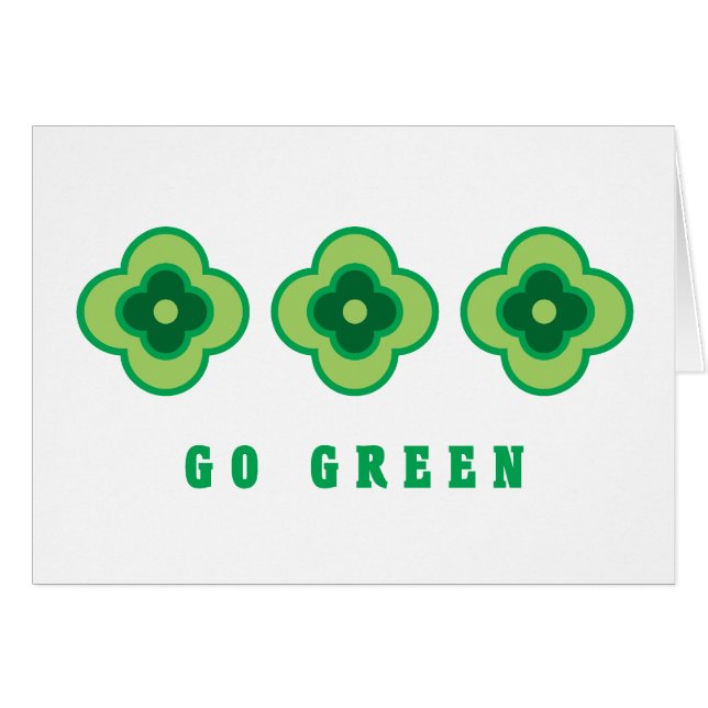 Go Green (Green Flower) (Front Horizontal)