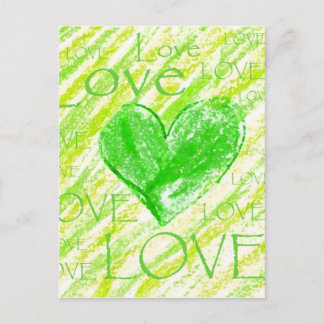 Go Green Heart Postcard