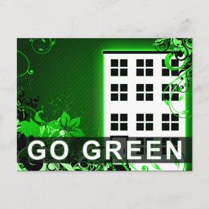 go green : hi-fi building postcard