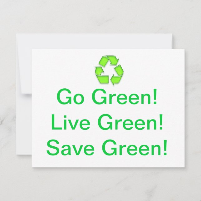 Go Green Invitation (Front)
