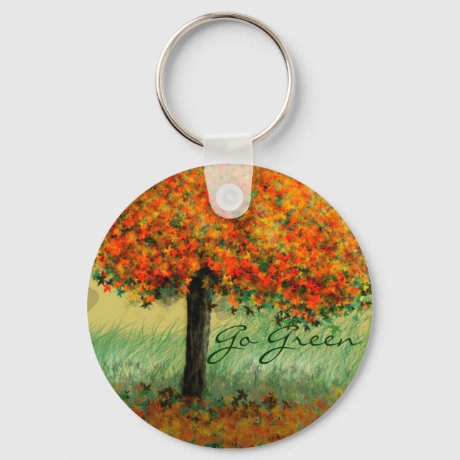 Go Green keychain (Front)