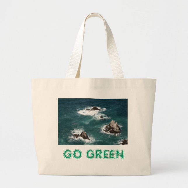 GO GREEN LARGE TOTE BAG (Front)