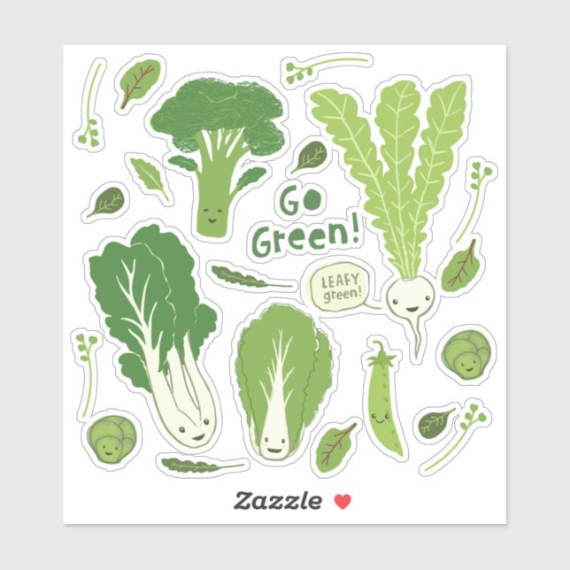 Go Green! Leafy Green Veggies Garden Vegetables (Sheet)
