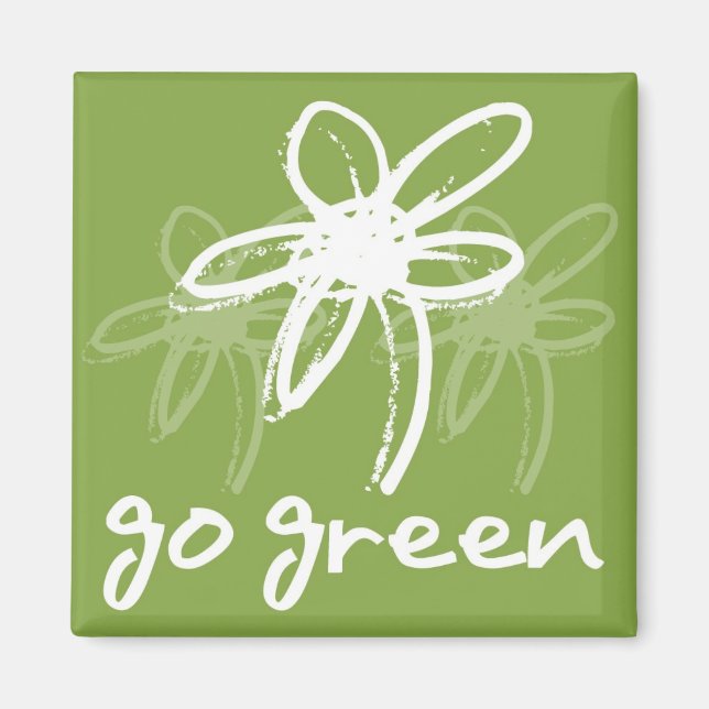 Go Green - Magnet (Front)