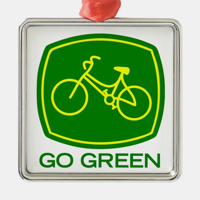 Go Green Metal Tree Decoration (Front)