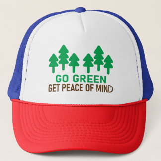 Go Green motivational design with quote. Trucker Hat