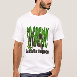 Go Green Old Tree Thick Branches Green And Sun T-Shirt