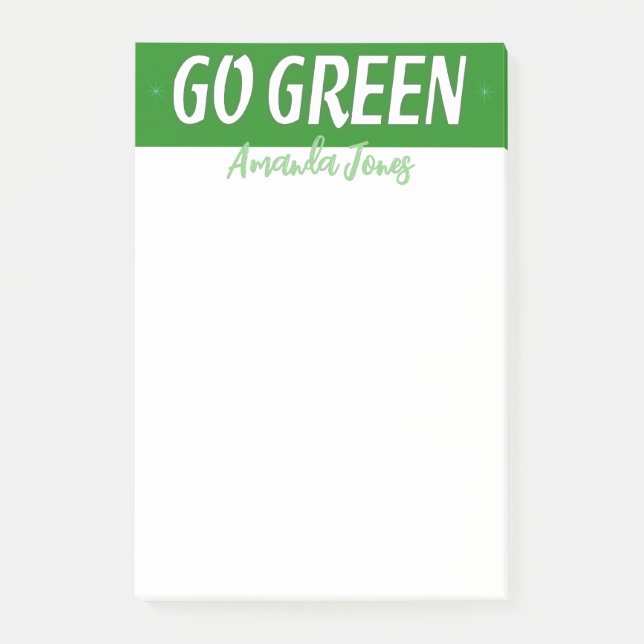 Go Green  Post-it Notes (Front)