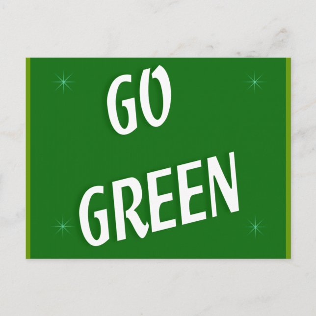 Go Green Postcard (Front)