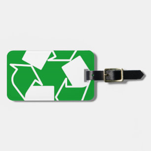 go green reduce recycle luggage tag