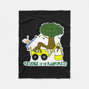 Go Green Reduce Reuse Recycle Rain Forest T Shirt Fleece Blanket