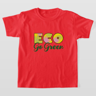 Go Green Retro Eco Design T-Shirt