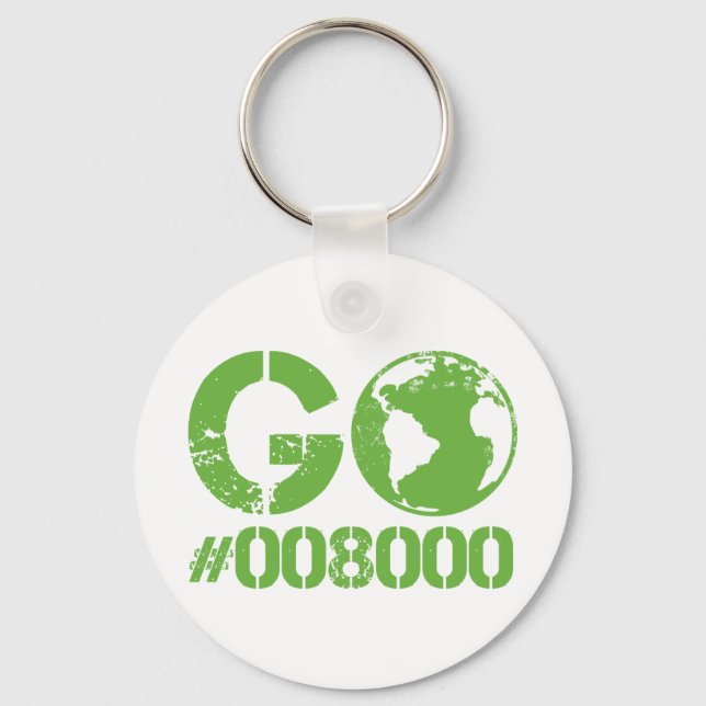 Go Green RGB CMKY Key Ring (Front)