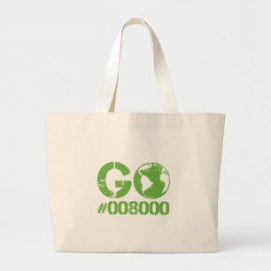 Go Green RGB CMKY Large Tote Bag