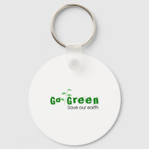 Go Green Save Our Earth Kids T Shirt Key Ring