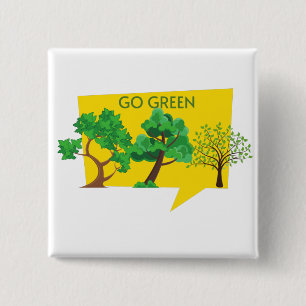 Go Green, Save The Planet Hoodie 15 Cm Square Badge