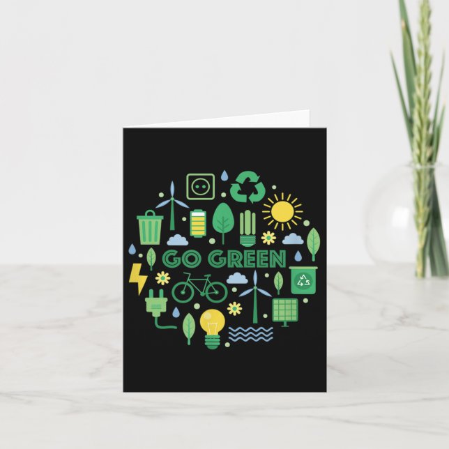 Go Green – Sustainability, Climate Protection, Env Card (Front)