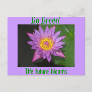 Go Green! The future blooms Postcard