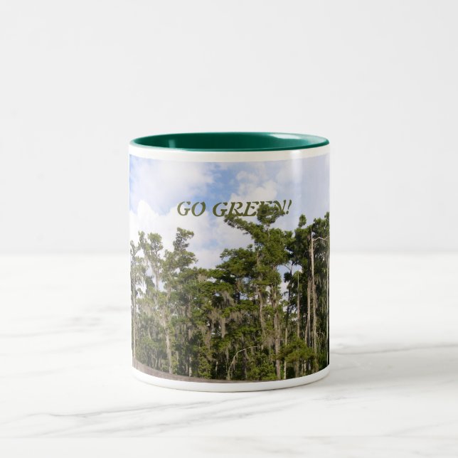 GO GREEN Two-Tone COFFEE MUG (Center)