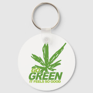 Go Green Weed Key Ring