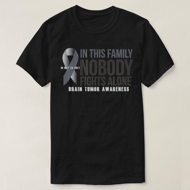 Go Grey in May Brain Tumor Awareness In May Go Gre T-Shirt (Design Front)