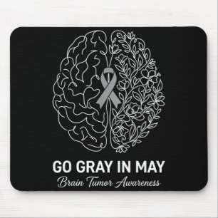 Go grey in may brain tumour awareness brain cancer mouse mat