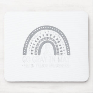 Go Grey In May Brain Tumour Cancer Awareness Rainb Mouse Mat