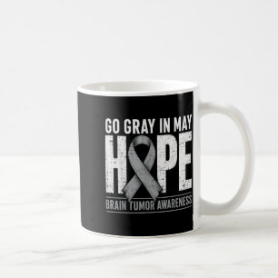 Go Grey In May Hope Brain Tumour Awareness Ribbon Coffee Mug