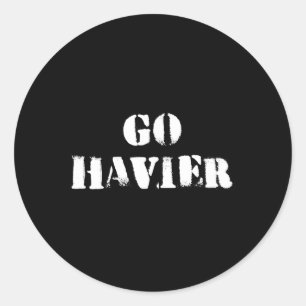 Go Heavier Fitness Bodybuilding Weights Dumbbells Classic Round Sticker