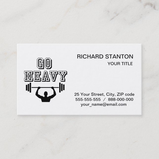 Go heavy business card (Front)