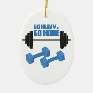 Go Heavy Or Go Home Ceramic Tree Decoration