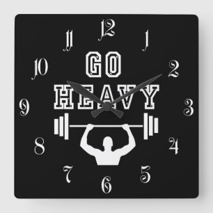 Go heavy square wall clock