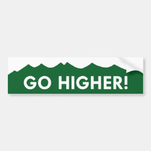 Go Higher! Colorado Mountain Bumper Sticker