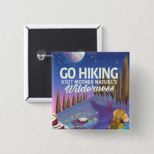 Go Hiking! (Night Edition) 15 Cm Square Badge