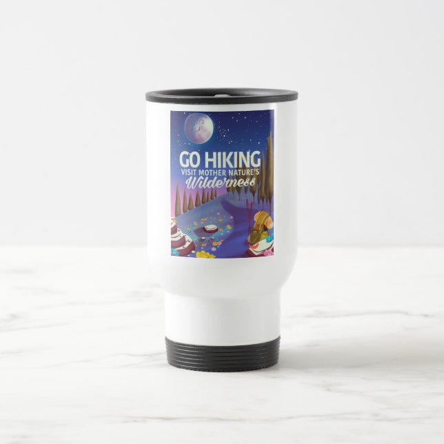 Go Hiking! (Night Edition) Travel Mug (Center)