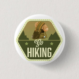 Go hiking Patch 3 Cm Round Badge